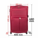 Troler voiaj Mediu, Naimeed D5977, 2 roti, material textil, inchidere cifru, Rosu, 40x28x63cm Troler voiaj Mediu, Naimeed D5977, 2 roti, material textil, inchidere cifru, Rosu, 40x28x63cm