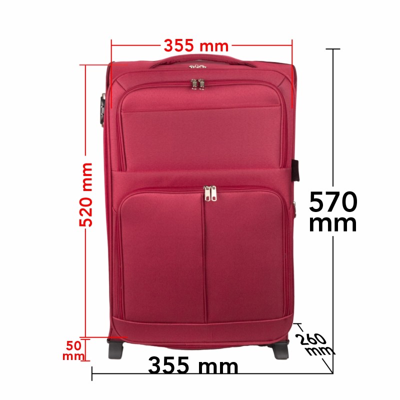 Troler voiaj Mic, Naimeed D5977, 2 roti, material textil, inchidere cifru, Rosu, 35.5x26x52cm Troler voiaj Mic, Naimeed D5977, 2 roti, material textil, inchidere cifru, Rosu, 35.5x26x52cm