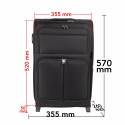 Troler voiaj Mic, Naimeed D5978, 2 roti, material textil, inchidere cifru, Negru, 35.5x26x52cm Troler voiaj Mic, Naimeed D5978, 2 roti, material textil, inchidere cifru, Negru, 35.5x26x52cm