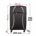 Troler voiaj Mare, Naimeed D5979, 4 roti, material textil, inchidere cifru, Negru, 45x30x73cm Troler voiaj Mare, Naimeed D5979, 4 roti, material textil, inchidere cifru, Negru, 45x30x73cm