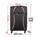 Troler voiaj Mic, Naimeed D5979, 4 roti, material textil, inchidere cifru, Negru, 35.5x26x52cm Troler voiaj Mic, Naimeed D5979, 4 roti, material textil, inchidere cifru, Negru, 35.5x26x52cm