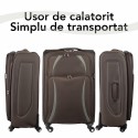 Troler voiaj Mediu, Naimeed D5982, 4 roti, material textil, inchidere cifru, Maro, 40x28x63cm Troler voiaj Mediu, Naimeed D5982, 4 roti, material textil, inchidere cifru, Maro, 40x28x63cm