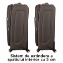 Troler voiaj Mediu, Naimeed D5982, 4 roti, material textil, inchidere cifru, Maro, 40x28x63cm Troler voiaj Mediu, Naimeed D5982, 4 roti, material textil, inchidere cifru, Maro, 40x28x63cm