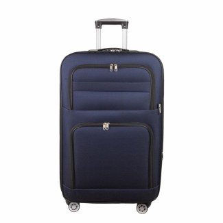 Troler voiaj Mediu, Naimeed D5993, 4 roti, material textil, inchidere cifru, Albastru, 43x27x63cm Troler voiaj Mediu, Naimeed D5993, 4 roti, material textil, inchidere cifru, Albastru, 43x27x63cm