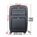 Troler voiaj Mare, Naimeed D5994, 4 roti, material textil, inchidere cifru, Gri, 47x30x73cm Troler voiaj Mare, Naimeed D5994, 4 roti, material textil, inchidere cifru, Gri, 47x30x73cm