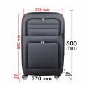 Troler voiaj Mic, Naimeed D5994, 4 roti, material textil, inchidere cifru, Gri, 37x24x55cm Troler voiaj Mic, Naimeed D5994, 4 roti, material textil, inchidere cifru, Gri, 37x24x55cm
