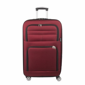 Troler voiaj Mediu, Naimeed D5996, 4 roti, material textil, inchidere cifru, Rosu, 43x27x63cm Troler voiaj Mediu, Naimeed D5996, 4 roti, material textil, inchidere cifru, Rosu, 43x27x63cm