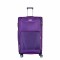 Troler voiaj Mic, Naimeed D5997, 4 roti duble 360 grade, material textil, inchidere cifru, Mov, 35x21x58cm