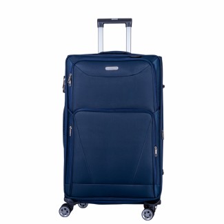 Troler voiaj Mediu, Naimeed D5999, 4 roti duble 360 grade, material textil, inchidere cifru, Albastru, 41x23x68cm Troler voiaj Mediu, Naimeed D5999, 4 roti duble 360 grade, material textil, inchidere cifru, Albastru, 41x23x68cm