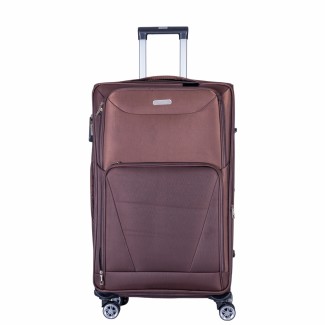 Troler voiaj Mediu, Naimeed D6000, 4 roti duble 360 grade, material textil, inchidere cifru, Maro, 41x23x68cm Troler voiaj Mediu, Naimeed D6000, 4 roti duble 360 grade, material textil, inchidere cifru, Maro, 41x23x68cm