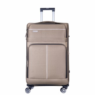 Troler voiaj Mediu, Naimeed D6001, 4 roti duble 360 grade, material textil, inchidere cifru, Crem, 41x23x68cm Troler voiaj Mediu, Naimeed D6001, 4 roti duble 360 grade, material textil, inchidere cifru, Crem, 41x23x68cm