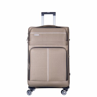 Troler voiaj Mic, Naimeed D6001, 4 roti duble 360 grade, material textil, inchidere cifru, Crem, 35x21x58cm Troler voiaj Mic, Naimeed D6001, 4 roti duble 360 grade, material textil, inchidere cifru, Crem, 35x21x58cm