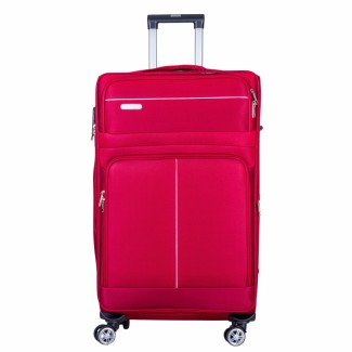 Troler voiaj Mare, Naimeed D6002, 4 roti duble 360 grade, material textil, inchidere cifru, Rosu, 46x27x78cm Troler voiaj Mare, Naimeed D6002, 4 roti duble 360 grade, material textil, inchidere cifru, Rosu, 46x27x78cm