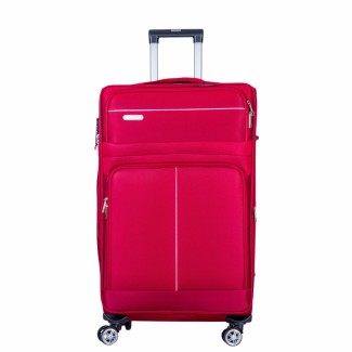 Troler voiaj Mediu, Naimeed D6002, 4 roti duble 360 grade, material textil, inchidere cifru, Rosu, 41x23x68cm Troler voiaj Mediu, Naimeed D6002, 4 roti duble 360 grade, material textil, inchidere cifru, Rosu, 41x23x68cm