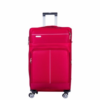 Troler voiaj Mic, Naimeed D6002, 4 roti duble 360 grade, material textil, inchidere cifru, Rosu, 35x21x58cm Troler voiaj Mic, Naimeed D6002, 4 roti duble 360 grade, material textil, inchidere cifru, Rosu, 35x21x58cm