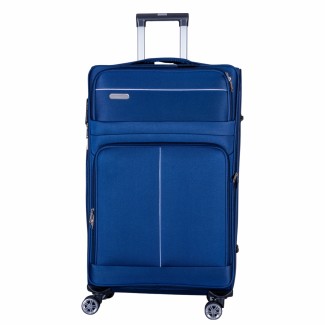 Troler voiaj Mare, Naimeed D6003, 4 roti duble 360 grade, material textil, inchidere cifru, Albastru, 46x27x78cm Troler voiaj Mare, Naimeed D6003, 4 roti duble 360 grade, material textil, inchidere cifru, Albastru, 46x27x78cm