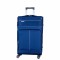 Troler voiaj Mic, Naimeed D6003, 4 roti duble 360 grade, material textil, inchidere cifru, Albastru, 35x21x58cm