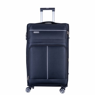 Troler voiaj Mediu, Naimeed D6004, 4 roti duble 360 grade, material textil, inchidere cifru, Negru, 41x23x68cm Troler voiaj Mediu, Naimeed D6004, 4 roti duble 360 grade, material textil, inchidere cifru, Negru, 41x23x68cm