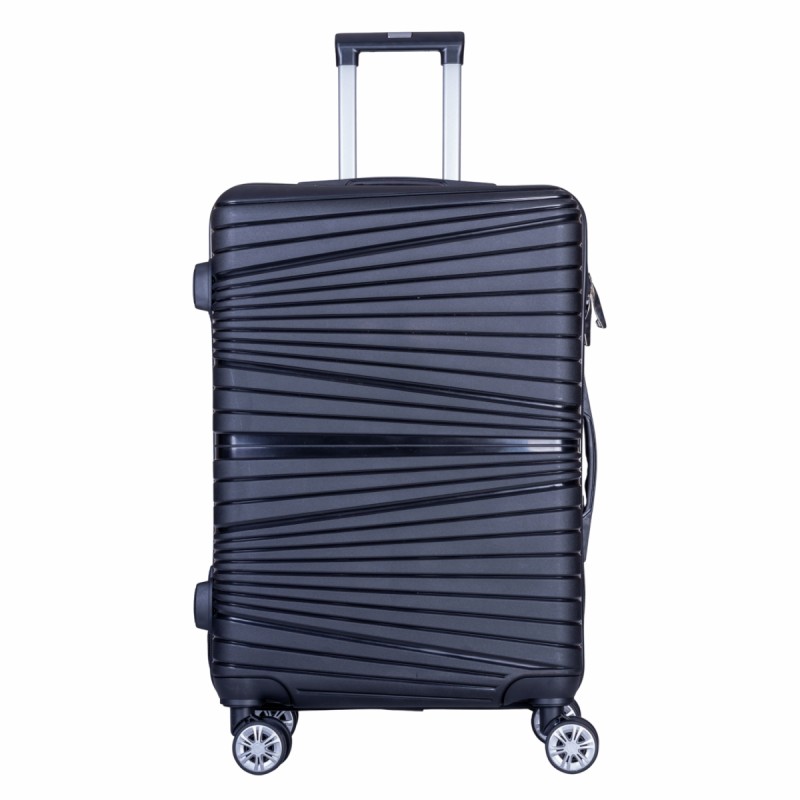 Troler voiaj Mare, Naimeed D6005, 4 roti duble 360 grade, PP, inchidere cifru, Negru, 45x24.5x69cm Troler voiaj Mare, Naimeed D6005, 4 roti duble 360 grade, PP, inchidere cifru, Negru, 45x24.5x69cm