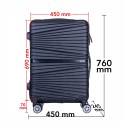 Troler voiaj Mare, Naimeed D6005, 4 roti duble 360 grade, PP, inchidere cifru, Negru, 45x24.5x69cm Troler voiaj Mare, Naimeed D6005, 4 roti duble 360 grade, PP, inchidere cifru, Negru, 45x24.5x69cm