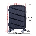 Troler voiaj Mediu, Naimeed D6006, 4 roti duble 360 grade, PP, inchidere cifru, Negru, 39x22.5x54cm Troler voiaj Mediu, Naimeed D6006, 4 roti duble 360 grade, PP, inchidere cifru, Negru, 39x22.5x54cm