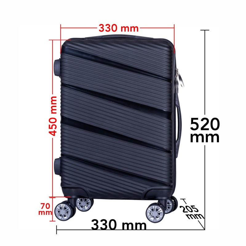 Troler voiaj Mic, Naimeed D6006, 4 roti duble 360 grade, PP, inchidere cifru, Negru, 33x20.5x45cm Troler voiaj Mic, Naimeed D6006, 4 roti duble 360 grade, PP, inchidere cifru, Negru, 33x20.5x45cm