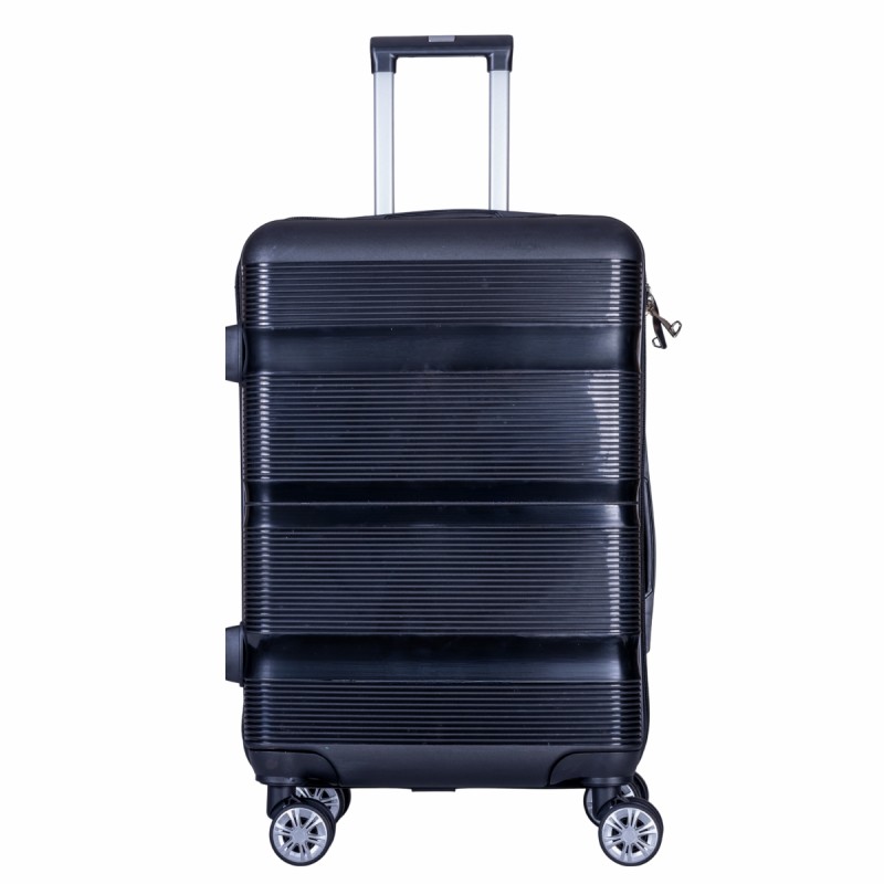 Troler voiaj Mare, Naimeed D6007, 4 roti duble 360 grade, PP, inchidere cifru, Negru, 47x25.5x67cm Troler voiaj Mare, Naimeed D6007, 4 roti duble 360 grade, PP, inchidere cifru, Negru, 47x25.5x67cm