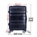 Troler voiaj Mic, Naimeed D6008, 4 roti duble 360 grade, PP, inchidere cifru, Negru, 36x21.5x50cm Troler voiaj Mic, Naimeed D6008, 4 roti duble 360 grade, PP, inchidere cifru, Negru, 36x21.5x50cm