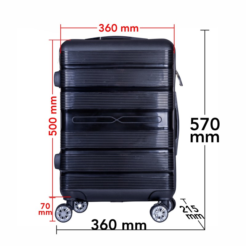 Troler voiaj Mic, Naimeed D6008, 4 roti duble 360 grade, PP, inchidere cifru, Negru, 36x21.5x50cm Troler voiaj Mic, Naimeed D6008, 4 roti duble 360 grade, PP, inchidere cifru, Negru, 36x21.5x50cm