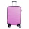 Troler voiaj Mare, Naimeed D6009, 4 roti duble 360 grade, PP, inchidere cifru, Roz, 45x24.5x69cm