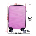 Troler voiaj Mare, Naimeed D6009, 4 roti duble 360 grade, PP, inchidere cifru, Roz, 45x24.5x69cm Troler voiaj Mare, Naimeed D6009, 4 roti duble 360 grade, PP, inchidere cifru, Roz, 45x24.5x69cm