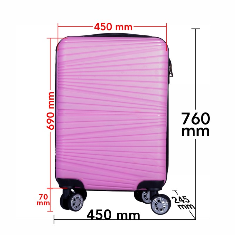 Troler voiaj Mare, Naimeed D6009, 4 roti duble 360 grade, PP, inchidere cifru, Roz, 45x24.5x69cm Troler voiaj Mare, Naimeed D6009, 4 roti duble 360 grade, PP, inchidere cifru, Roz, 45x24.5x69cm