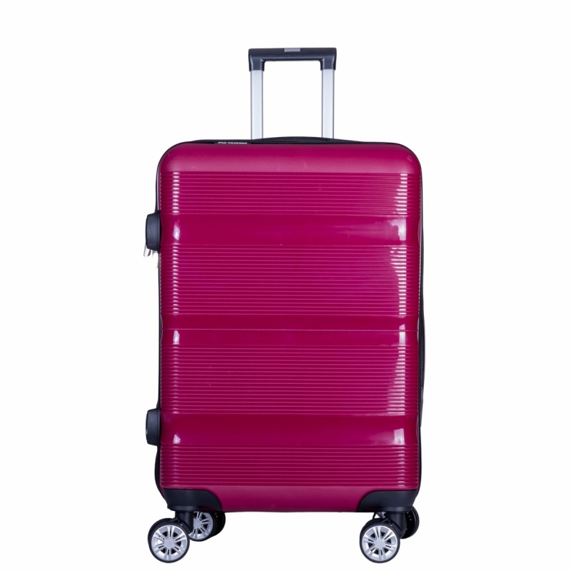Troler voiaj Mediu, Naimeed D6015, 4 roti duble 360 grade, PP, inchidere cifru, Visiniu, 41x23x57cm Troler voiaj Mediu, Naimeed D6015, 4 roti duble 360 grade, PP, inchidere cifru, Visiniu, 41x23x57cm