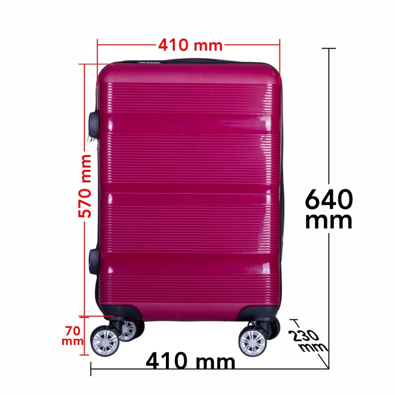 Troler voiaj Mediu, Naimeed D6015, 4 roti duble 360 grade, PP, inchidere cifru, Visiniu, 41x23x57cm Troler voiaj Mediu, Naimeed D6015, 4 roti duble 360 grade, PP, inchidere cifru, Visiniu, 41x23x57cm