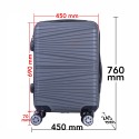 Troler voiaj Mare, Naimeed D6017, 4 roti duble 360 grade, PP, inchidere cifru, Gri, 45x24.5x69cm Troler voiaj Mare, Naimeed D6017, 4 roti duble 360 grade, PP, inchidere cifru, Gri, 45x24.5x69cm