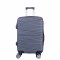 Troler voiaj Mic, Naimeed D6017, 4 roti duble 360 grade, PP, inchidere cifru, Gri, 31x20x43cm