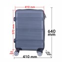 Troler voiaj Mediu, Naimeed D6019, 4 roti duble 360 grade, PP, inchidere cifru, Gri, 41x23x57cm Troler voiaj Mediu, Naimeed D6019, 4 roti duble 360 grade, PP, inchidere cifru, Gri, 41x23x57cm