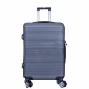 Troler voiaj Mediu, Naimeed D6020, 4 roti duble 360 grade, PP, inchidere cifru, Gri, 43x24x59cm Troler voiaj Mediu, Naimeed D6020, 4 roti duble 360 grade, PP, inchidere cifru, Gri, 43x24x59cm