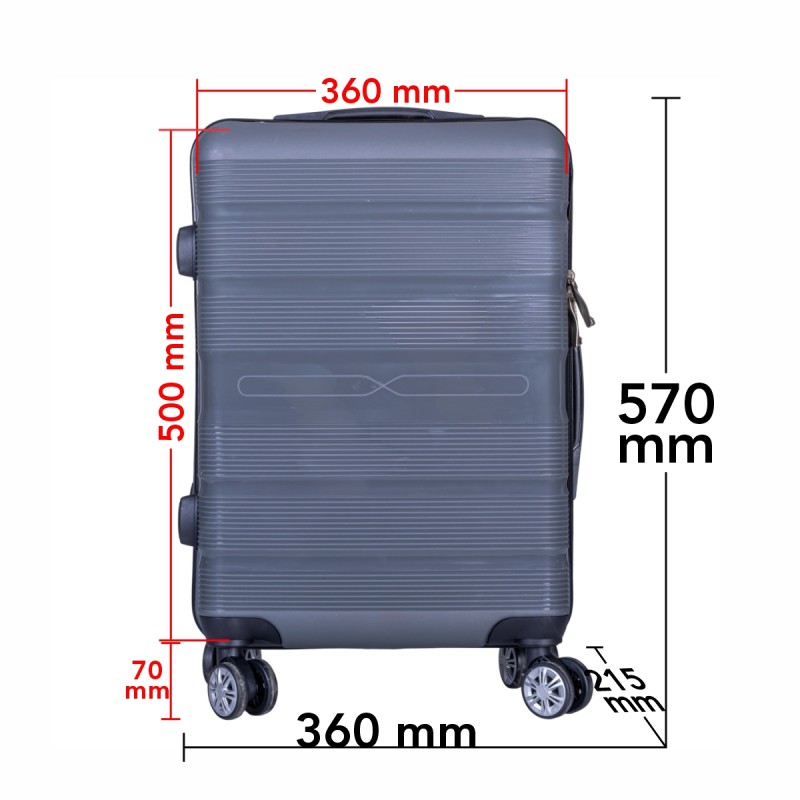 Troler voiaj Mic, Naimeed D6020, 4 roti duble 360 grade, PP, inchidere cifru, Gri, 36x21.5x50cm Troler voiaj Mic, Naimeed D6020, 4 roti duble 360 grade, PP, inchidere cifru, Gri, 36x21.5x50cm