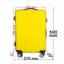 Troler voiaj Mediu, Naimeed D6021, 4 roti duble 360 grade, PP, inchidere cifru, Galben, 37x22x52cm Troler voiaj Mediu, Naimeed D6021, 4 roti duble 360 grade, PP, inchidere cifru, Galben, 37x22x52cm