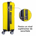 Troler voiaj Mediu, Naimeed D6021, 4 roti duble 360 grade, PP, inchidere cifru, Galben, 37x22x52cm Troler voiaj Mediu, Naimeed D6021, 4 roti duble 360 grade, PP, inchidere cifru, Galben, 37x22x52cm