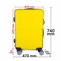 Troler voiaj Mare, Naimeed D6023, 4 roti duble 360 grade, PP, inchidere cifru, Galben, 47x25.5x67cm Troler voiaj Mare, Naimeed D6023, 4 roti duble 360 grade, PP, inchidere cifru, Galben, 47x25.5x67cm