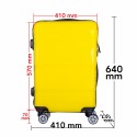 Troler voiaj Mediu, Naimeed D6023, 4 roti duble 360 grade, PP, inchidere cifru, Galben, 41x23x57cm Troler voiaj Mediu, Naimeed D6023, 4 roti duble 360 grade, PP, inchidere cifru, Galben, 41x23x57cm