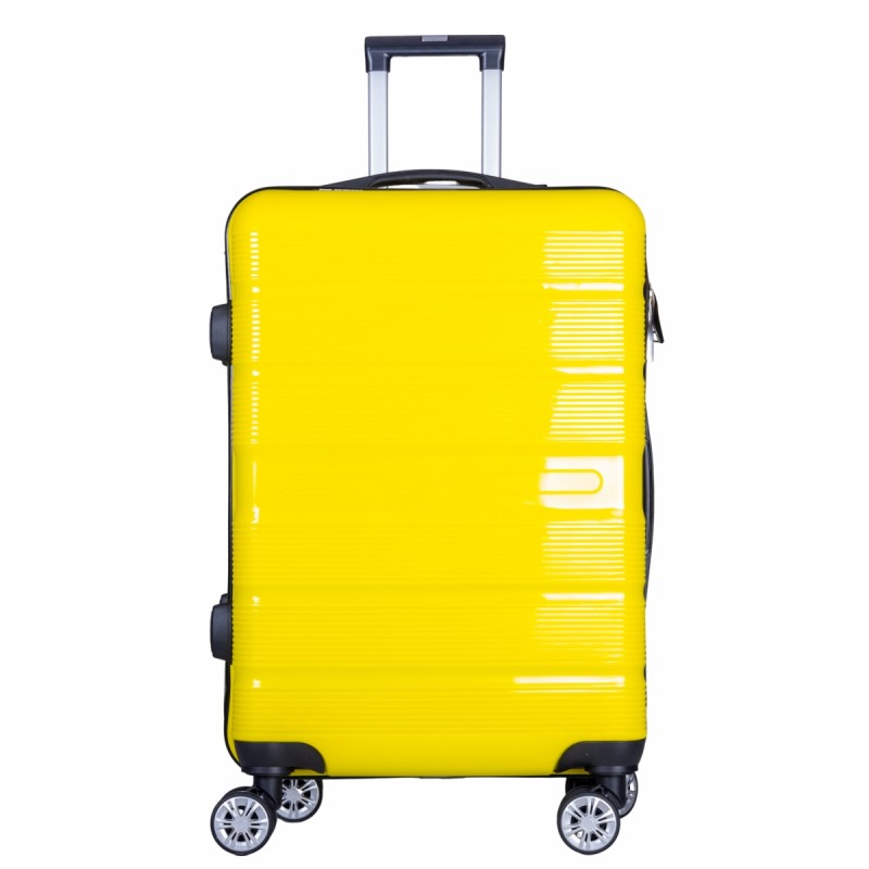 Troler voiaj Mare, Naimeed D6024, 4 roti duble 360 grade, PP, inchidere cifru, Galben, 49x26x70cm Troler voiaj Mare, Naimeed D6024, 4 roti duble 360 grade, PP, inchidere cifru, Galben, 49x26x70cm