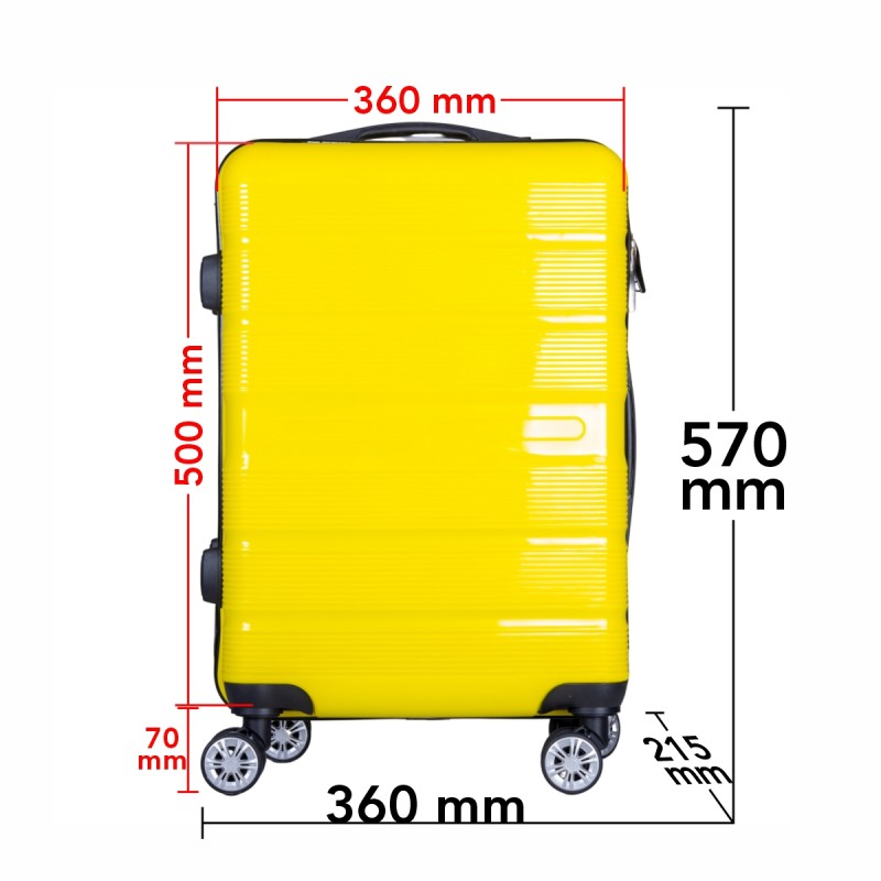 Troler voiaj Mic, Naimeed D6024, 4 roti duble 360 grade, PP, inchidere cifru, Galben, 36x21.5x50cm Troler voiaj Mic, Naimeed D6024, 4 roti duble 360 grade, PP, inchidere cifru, Galben, 36x21.5x50cm