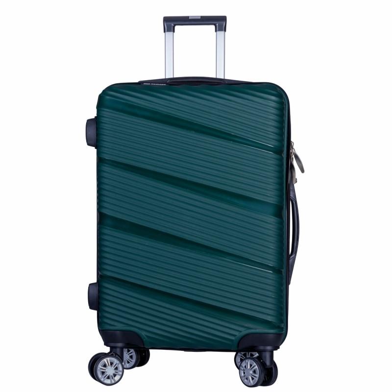 Troler voiaj Mare, Naimeed D6026, 4 roti duble 360 grade, PP, inchidere cifru, Verde, 46x25x64cm Troler voiaj Mare, Naimeed D6026, 4 roti duble 360 grade, PP, inchidere cifru, Verde, 46x25x64cm