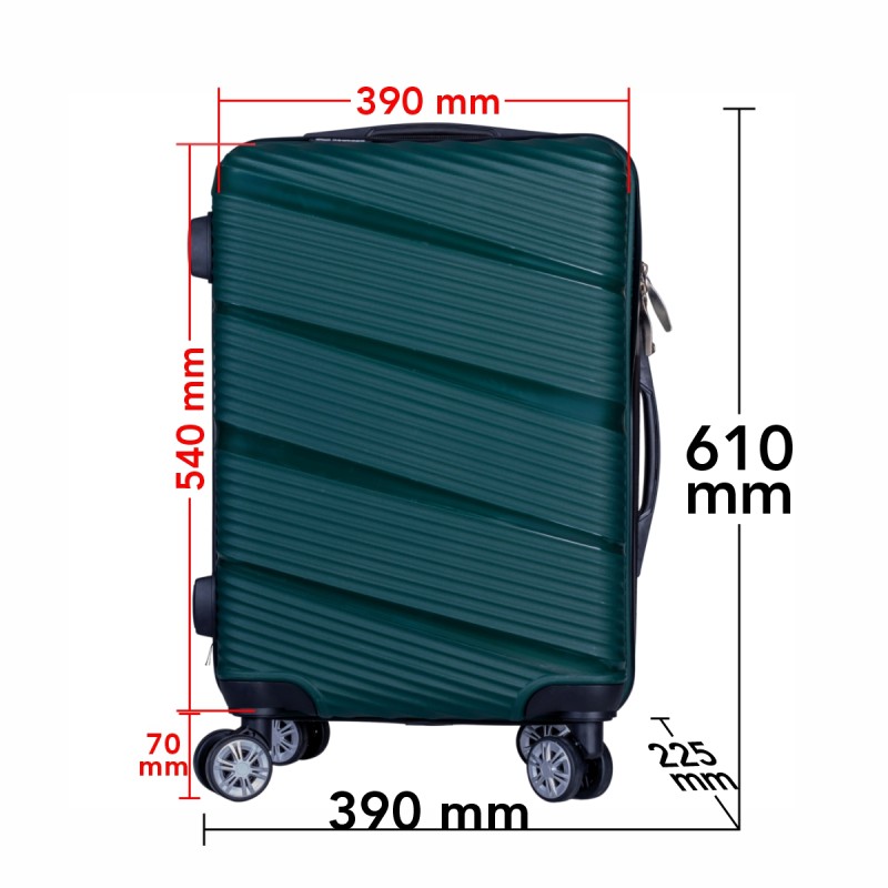 Troler voiaj Mediu, Naimeed D6026, 4 roti duble 360 grade, PP, inchidere cifru, Verde, 39x22.5x54cm Troler voiaj Mediu, Naimeed D6026, 4 roti duble 360 grade, PP, inchidere cifru, Verde, 39x22.5x54cm