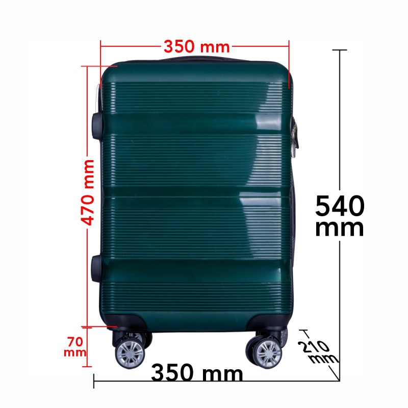 Troler voiaj Mic, Naimeed D6027, 4 roti duble 360 grade, PP, inchidere cifru, Verde, 35x21x47cm Troler voiaj Mic, Naimeed D6027, 4 roti duble 360 grade, PP, inchidere cifru, Verde, 35x21x47cm