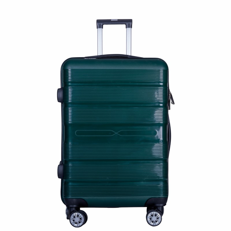 Troler voiaj Mediu, Naimeed D6028, 4 roti duble 360 grade, PP, inchidere cifru, Verde, 43x24x59cm Troler voiaj Mediu, Naimeed D6028, 4 roti duble 360 grade, PP, inchidere cifru, Verde, 43x24x59cm