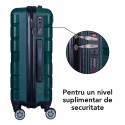 Troler voiaj Mediu, Naimeed D6028, 4 roti duble 360 grade, PP, inchidere cifru, Verde, 43x24x59cm Troler voiaj Mediu, Naimeed D6028, 4 roti duble 360 grade, PP, inchidere cifru, Verde, 43x24x59cm